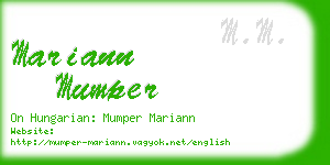 mariann mumper business card